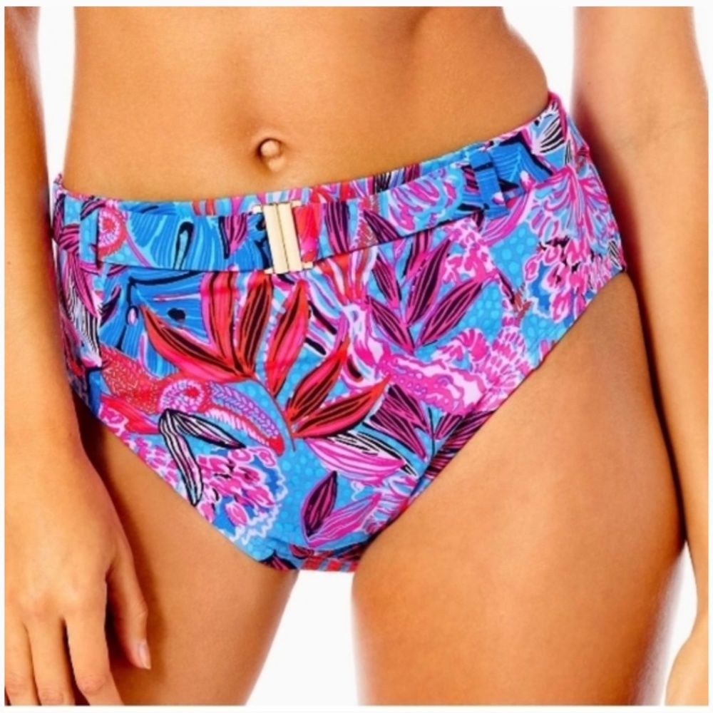 Lilly Pulitzer Sonnie Bikini Bottoms in Ruby Red Wild Times